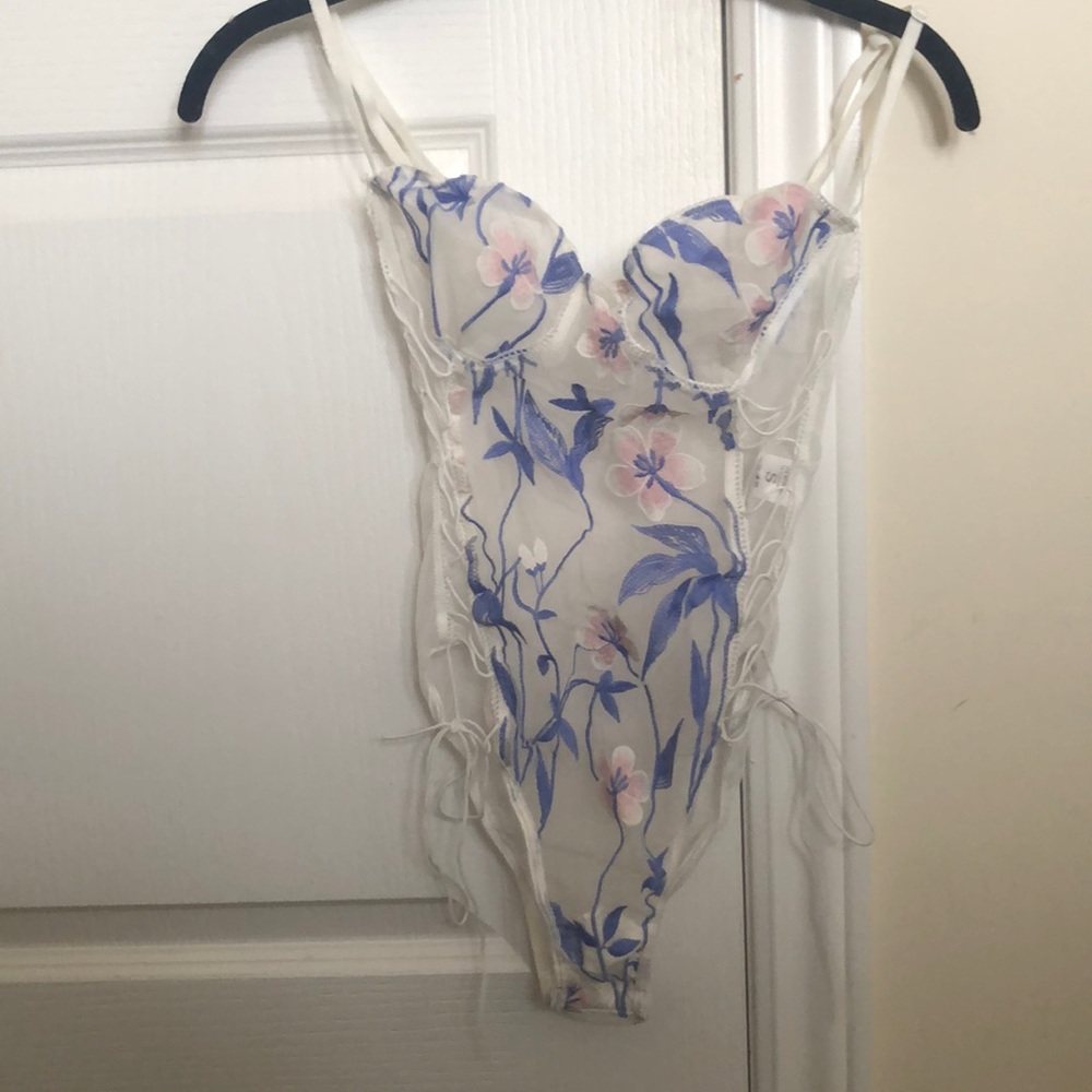 sheer floral bodysuit